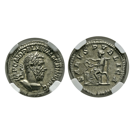 Macrinus AR Denarius.