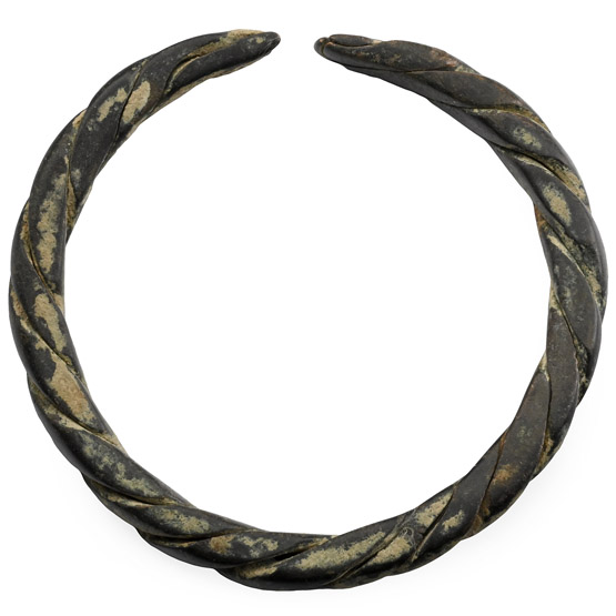 Viking Age Bronze Twisted Bar Bracelet