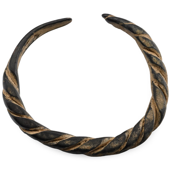 Viking Age Bronze Twisted Bar Bracelet