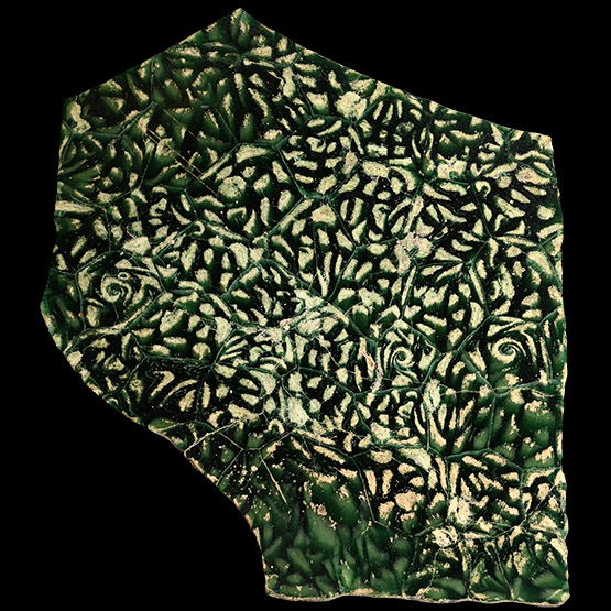 Large Roman Green Mosaic Glass Fragment