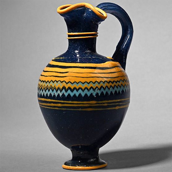 The Cyrus Collection Greek Core-Formed Glass Oinochoe