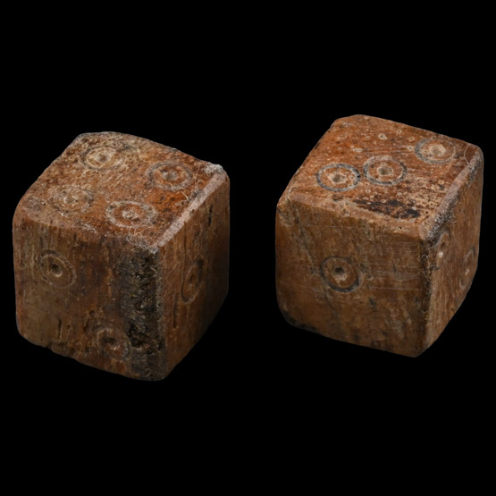 Roman Bone Gaming Dice Pair