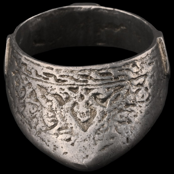 Byzantine Silver Archers Thumb Ring