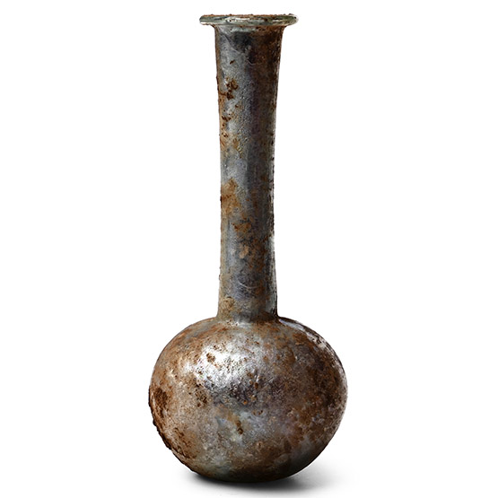 Roman Blue Glass Flask