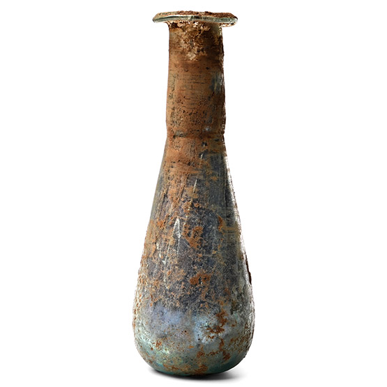 Roman Blue Glass Flask