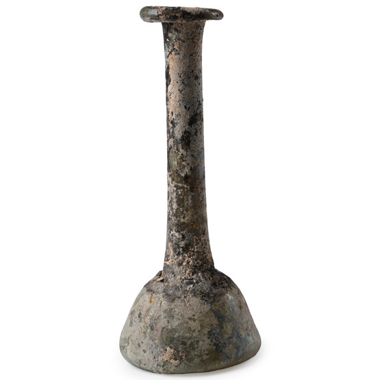 Roman Tall Glass Flask
