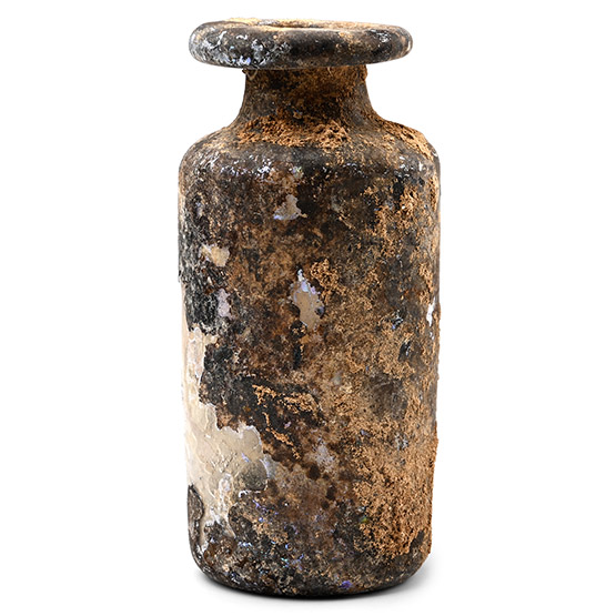Roman Iridescent Glass Flask