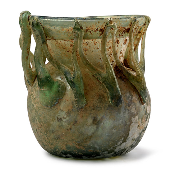 Roman Glass Jar with Looped Trail