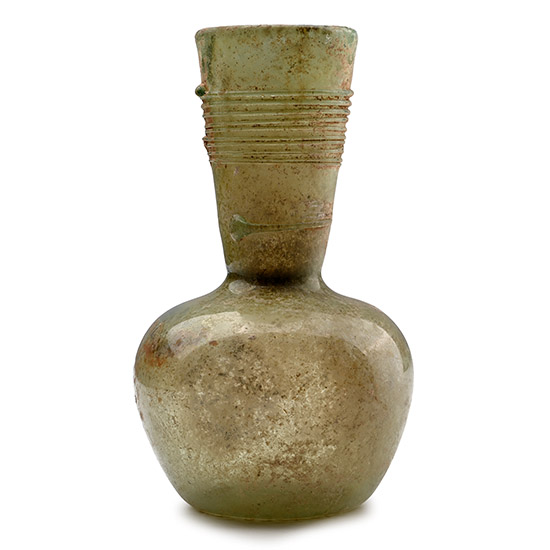 Roman Glass Flask with Trail