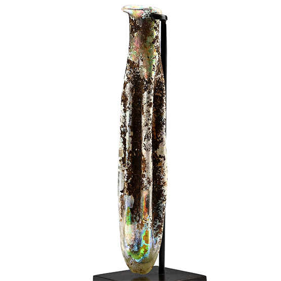 Roman Iridescent Glass Bottle