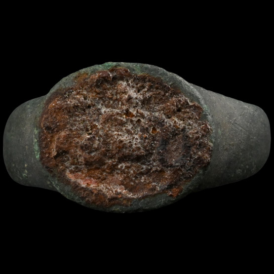 Roman Bronze Ring with Snake