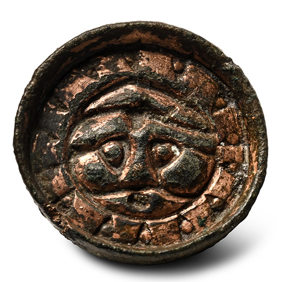 Anglo-Saxon Gilt Bronze Button Brooch