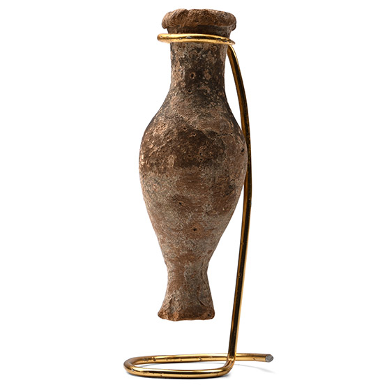 Greek Terracotta Spindle Flask