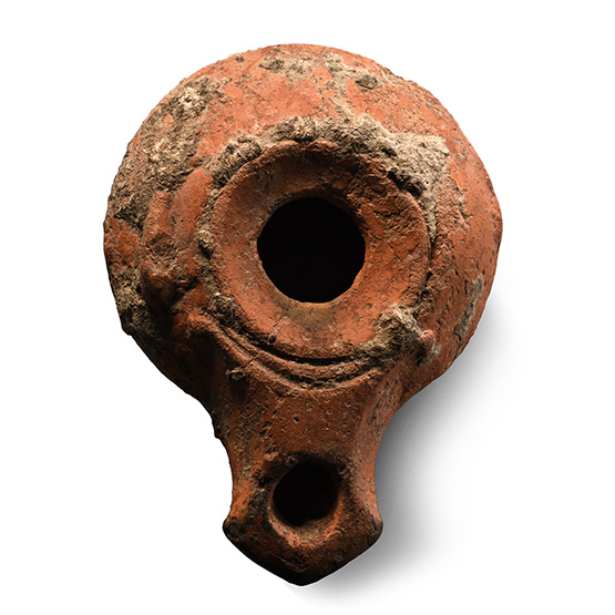 Greek Terracotta Oil Lamp