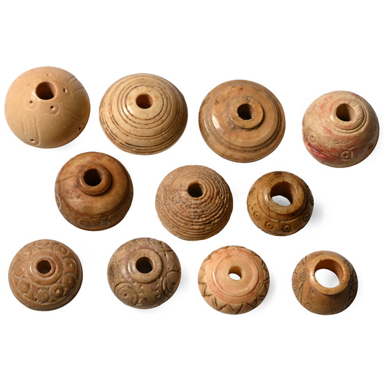 Roman Bone Spindle Whorl Collection