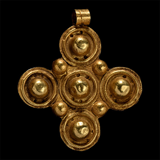 Byzantine Gold Cross Pendant