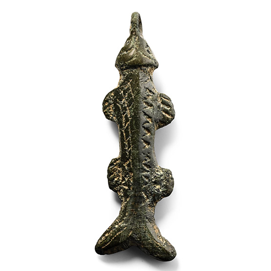 Phoenician Bronze Fish Pendant