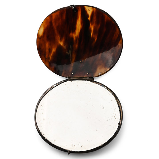 Silver-Mounted Shell Travelling Mirror