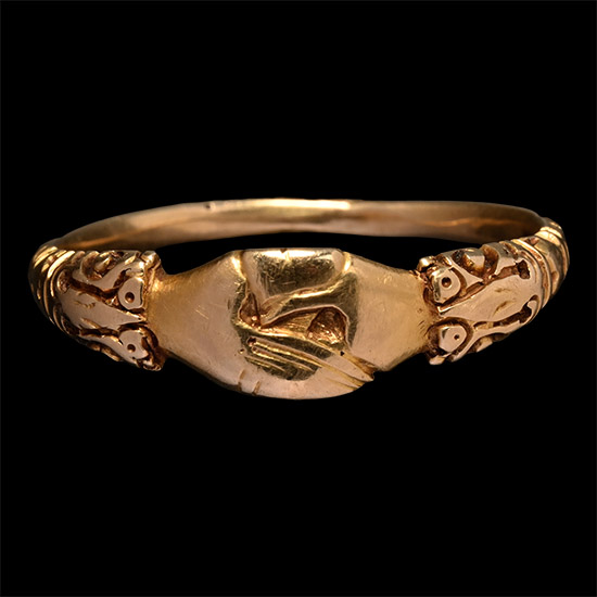 Post Medieval Gold Fede Ring