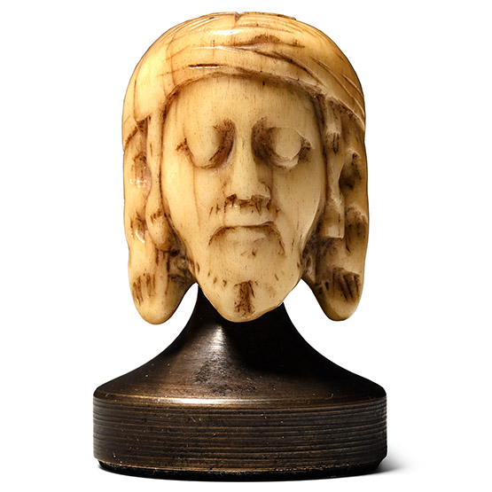 Stuart Period Carved Bone Janus Chaplet Bead