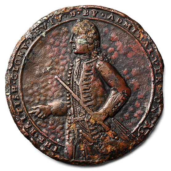 Commemorative Medal Celebrating Admiral Vernon’s Capture of Portobello