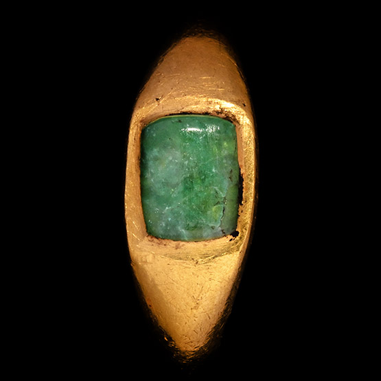 Roman Childs Ring with Emerald