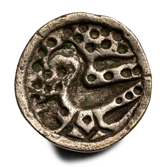 Byzantine Silver Stamp Seal with Bird