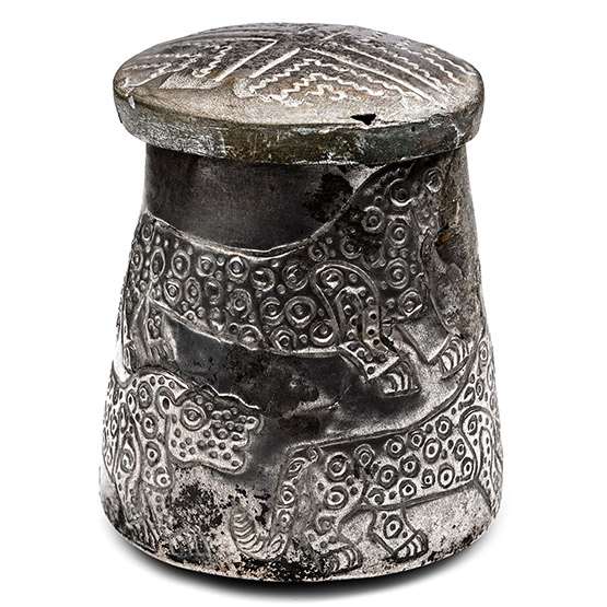 Elamite Silver Beaker with Leopards