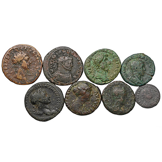 Group of Eight [8] Roman Imperial AE Coins.