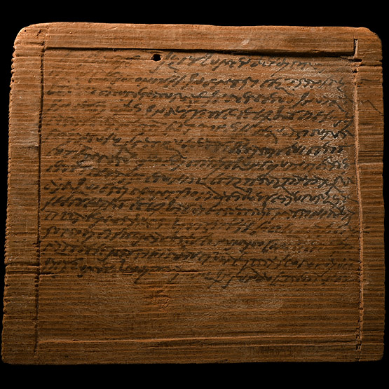 Roman Wooden Tablet with a Sales Contract Made on the Goretiano Estate in the Province of Byzacena