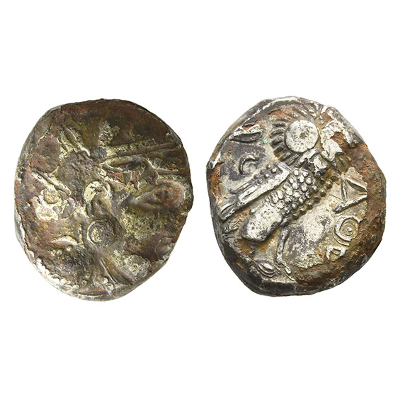 Uncertain East. Fourrée Imitation of Tetradrachm of Athens.