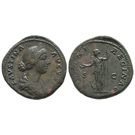 Faustina II AE Sestertius.