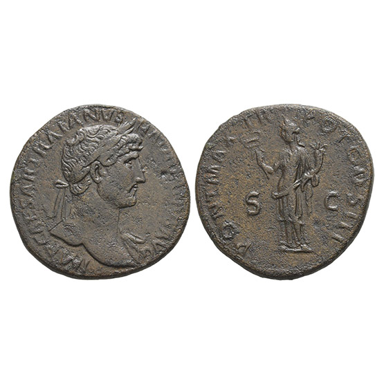 Hadrian AE Sestertius.