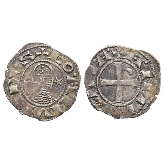 Crusaders. Bohémond IV or Bohémond V BI Denier.