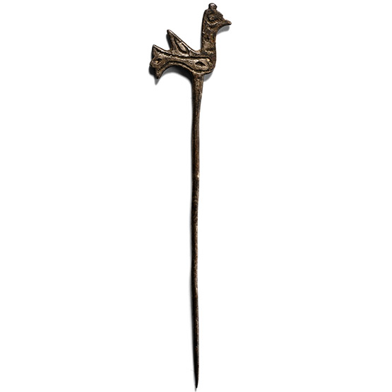 Western Asiatic Silver Bird-Headed Pin