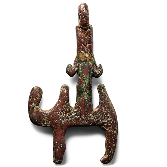 Large South Arabian Bronze Pendant with Camel Rider