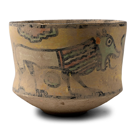 Indus Valley Terracotta Bowl with Bull and Lion