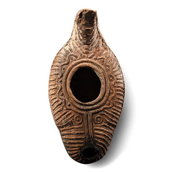 Byzantine Terracotta Slipper Oil Lamp