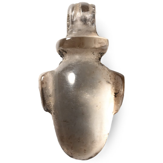 Egyptian Rock Crystal Heart Amulet
