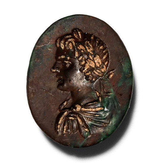 Roman Green Jasper Gemstone of Young Emperor Caracalla