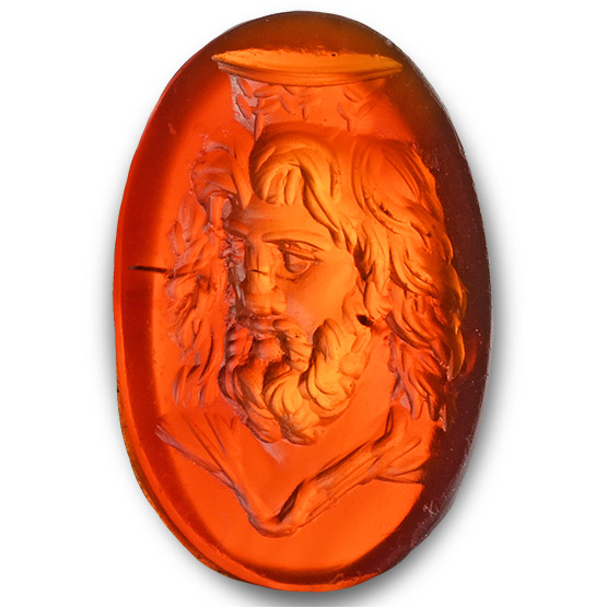 Roman Carnelian Gemstone of the God Serapis