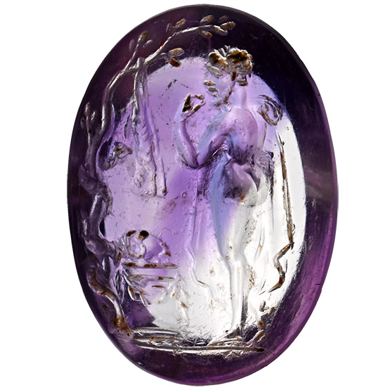 Roman Amethyst Gemstone of Jason and the Golden Fleece