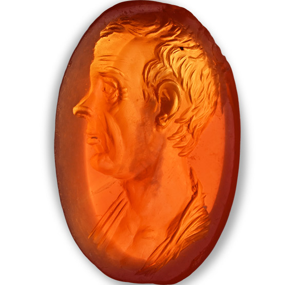 Roman Carnelian Gemstone of an Elderly Man