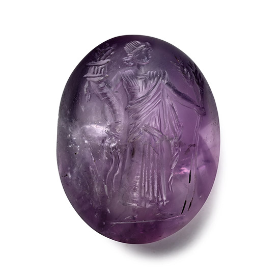 Post-Classical Amethyst Gemstone of the Roman Goddess Fortuna