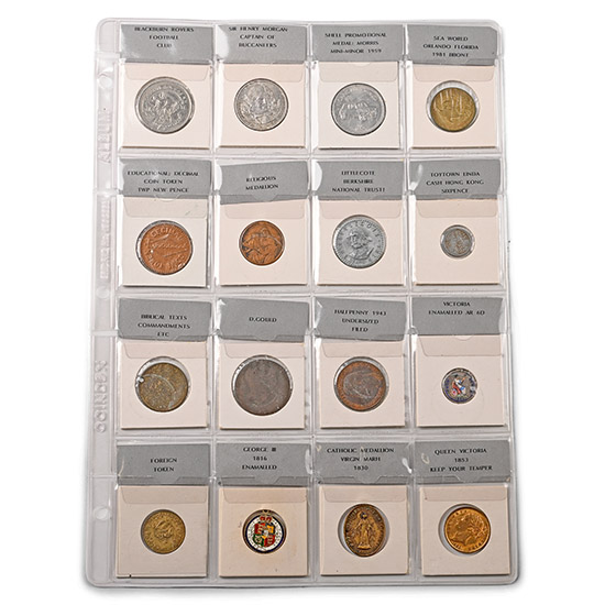 Group of Sixteen [16] Medals and Tokens