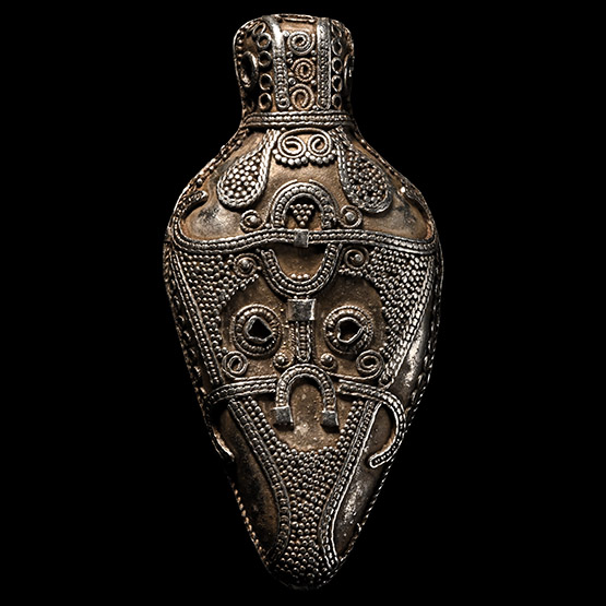 Viking Age Silver Filigree Teardrop Pendant
