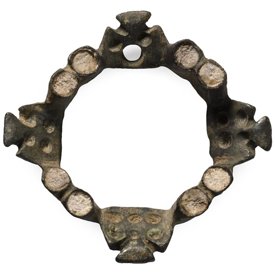 Medieval Bronze Turret Ring Brooch
