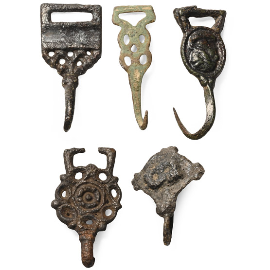 Tudor Bronze Clothes Hook Fastener Collection