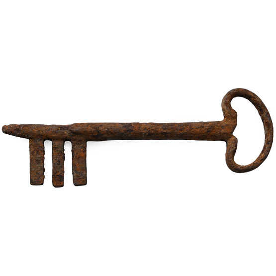 Large Tudor or Stuart Period Iron Door Key