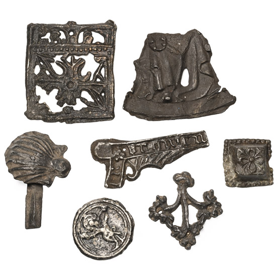 Medieval Pewter Pilgrims Badge Fragment Collection